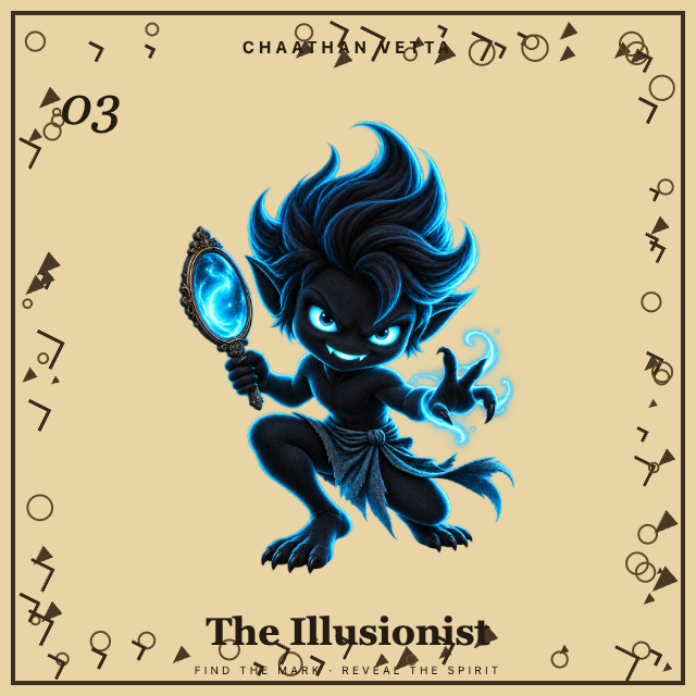 Illusionist Chathan: print this exact square to reveal the creature