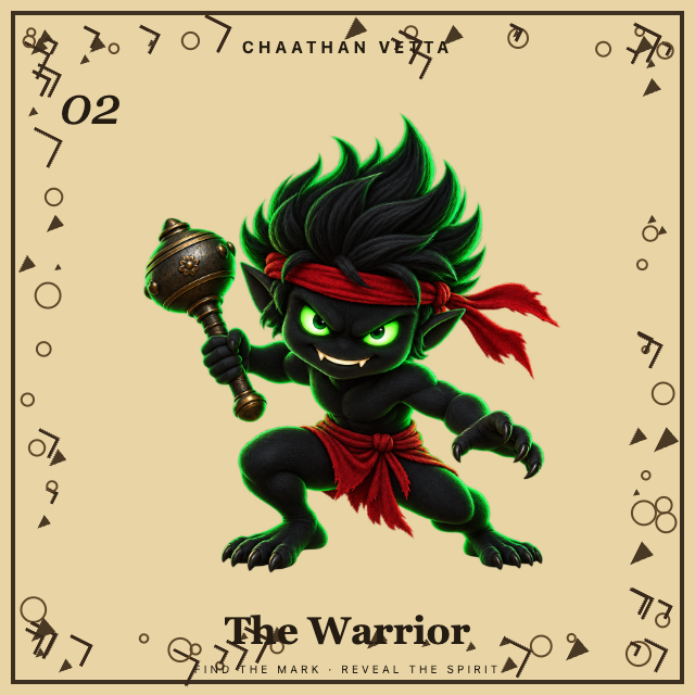 Warrior Chathan: print this exact square to reveal the creature